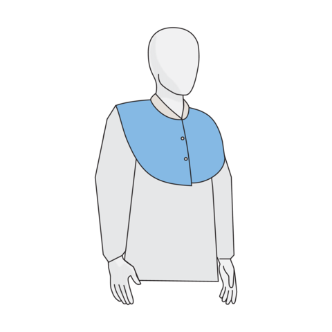 Warming collar with knitted cuff