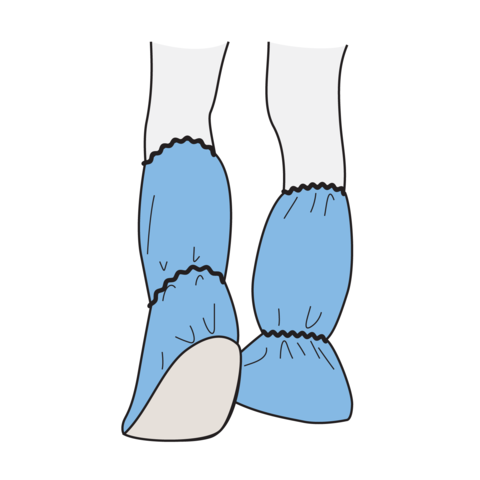 High-cut shoe covers
