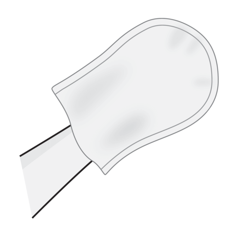 Bath mitt with protective / antibacterial cream