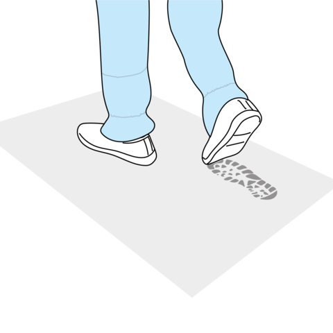 Decontamination adhesive floor mats