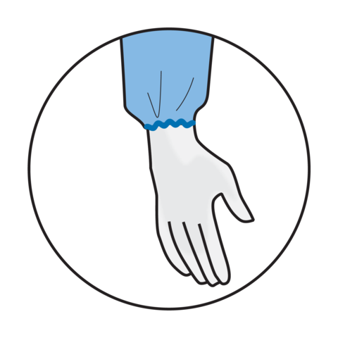 Sleeve covers with elastic cuffs