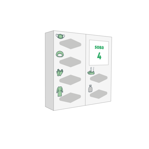 6 in 1 personal protection equipment dispenser