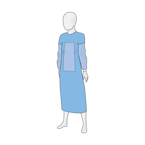 Reinforced surgical gowns